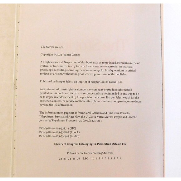 The Stories We Tell by Joanna Gaines 2022 HB Self Help Biography Memoir NEW - Picture 5 of 7